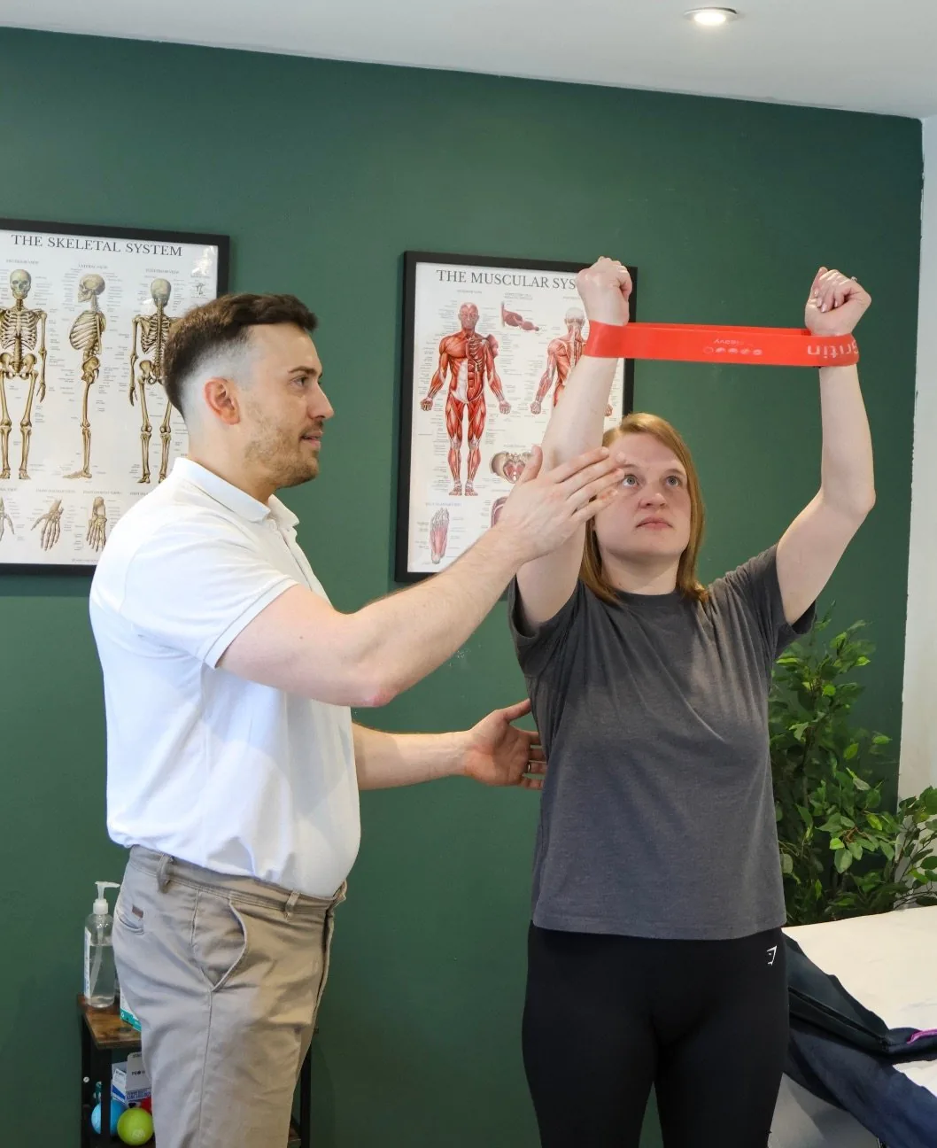Resistance band rehabilitation exercise with Josh Devine