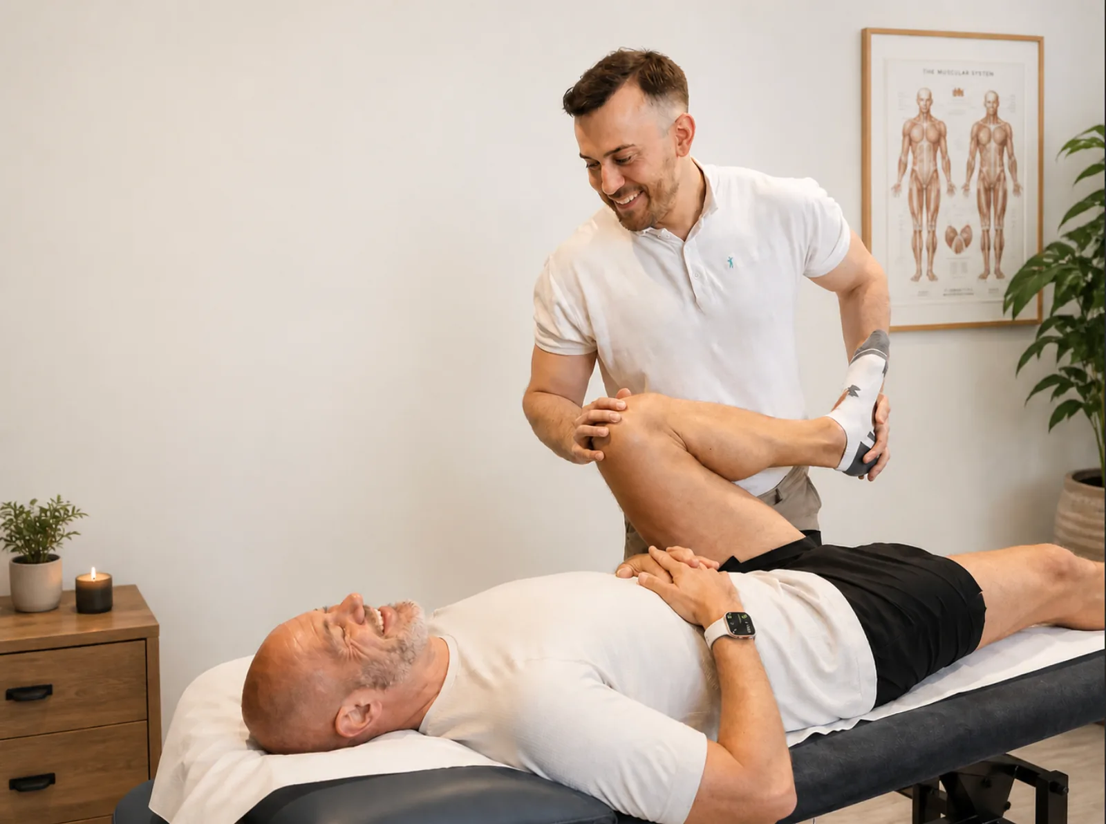 Hands on physiotherapy treatment at the BetterMe clinic in Rainham